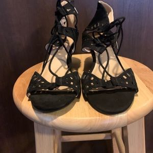 Peep Toe Wedge Heels